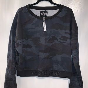 Victoria Secret Sport Camo Cropped Sweatshirt NWT